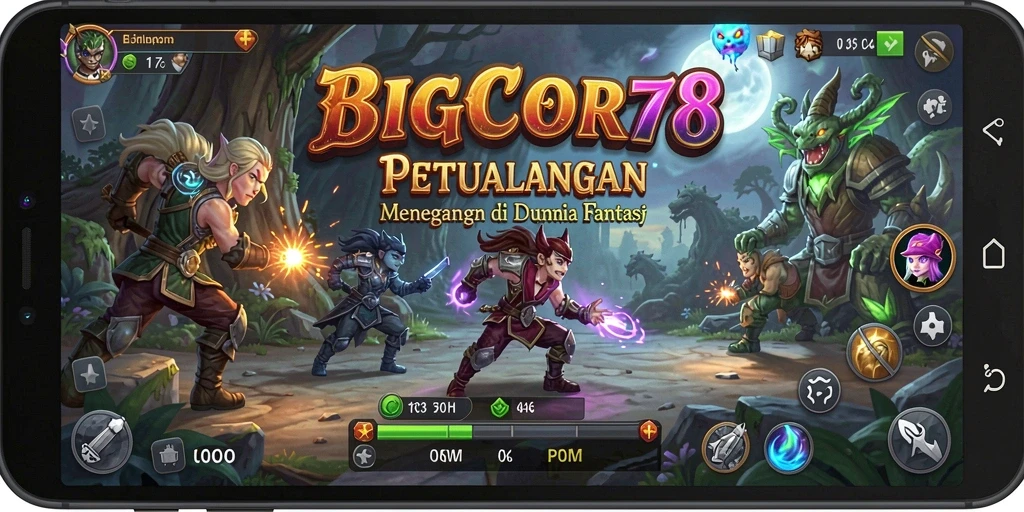 Screenshot utama menampilkan aksi seru dalam petualangan epik.