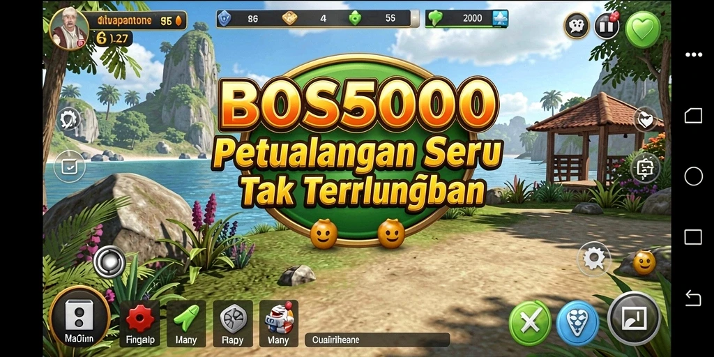 Screenshot gameplay BOS5000 yang menampilkan aksi petualangan seru.