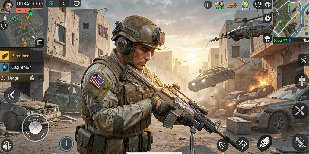 Tampilan aksi intens di gameplay DUBAITOTO yang mendebarkan.