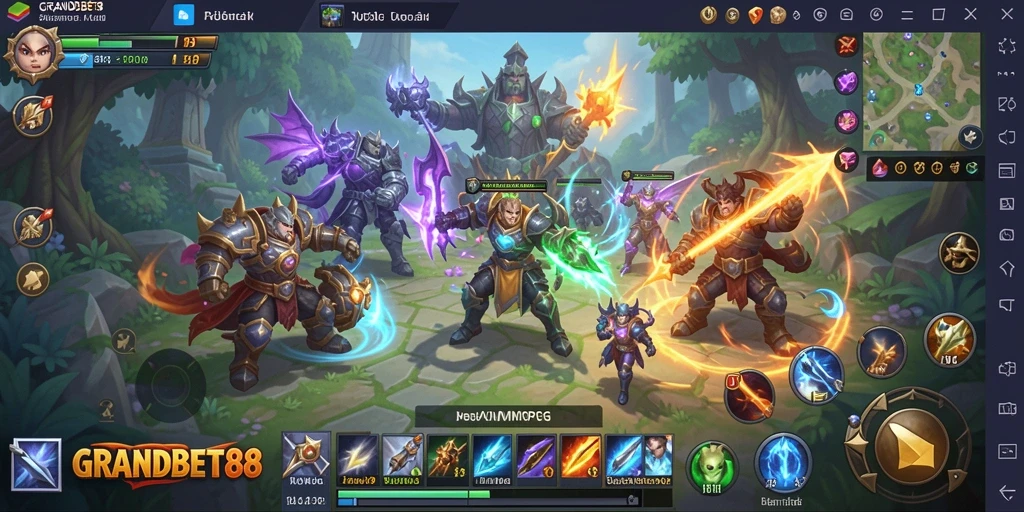 Tampilan gameplay seru dalam dunia MMORPG GRANDBET88.