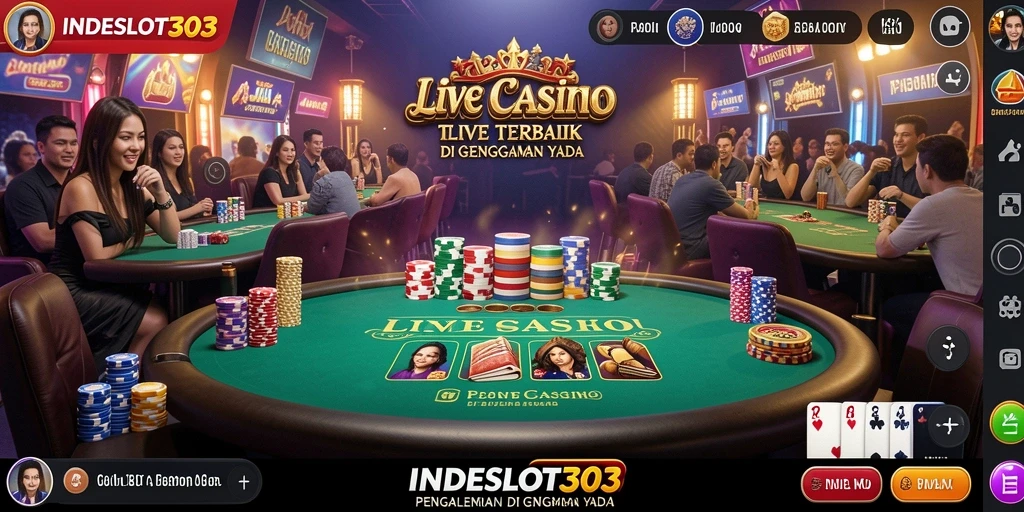 Gameplay Live Casino INDESLOT303 dengan dealer langsung yang interaktif.