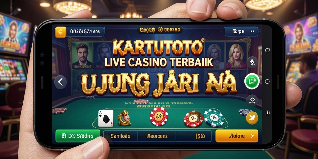 Screenshot KARTUTOTO menampilkan dealer langsung yang interaktif dalam permainan.