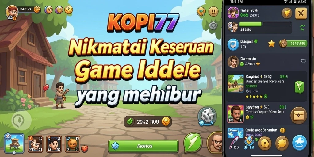 Tampilan menarik dari gameplay KOPI77 yang menampilkan kedai kopi yang sedang berkembang.
