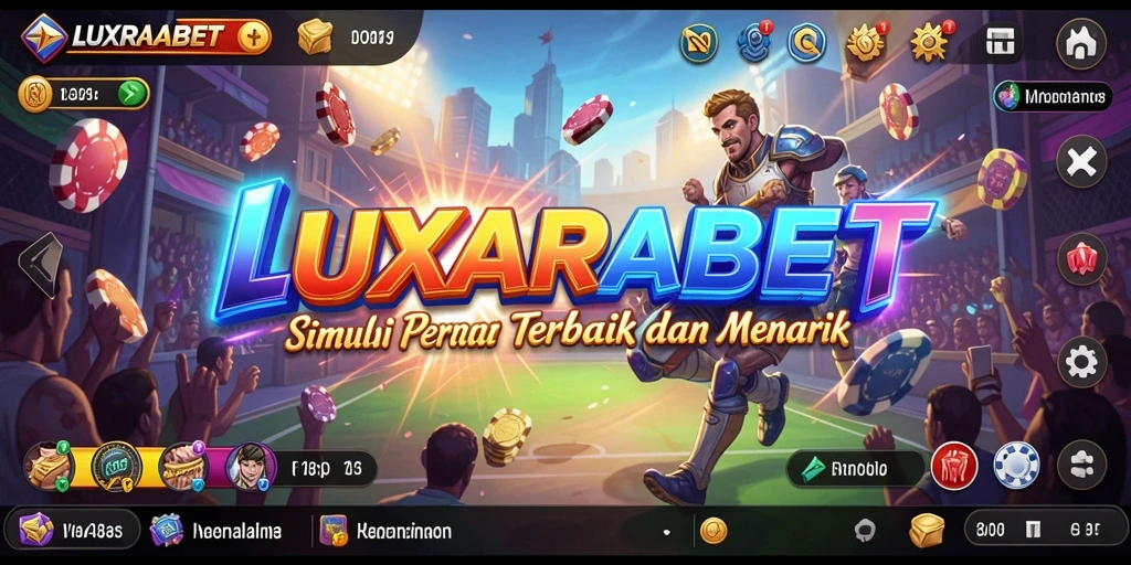 Screenshot utama LUXARABET menampilkan gameplay simulasi yang realistis.
