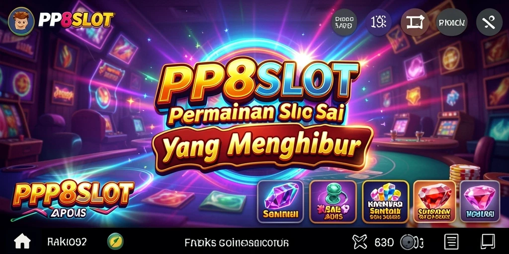 Screenshot PP8SLOT menampilkan keseruan permainan slot yang penuh warna.