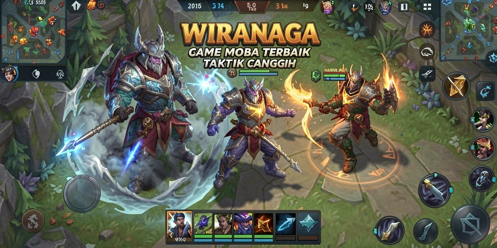 Screenshot gameplay WIRANAGA dengan aksi seru dan karakter unik.